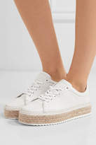 Thumbnail for your product : Rag & Bone Kent Leather Espadrille Platform Sneakers - White