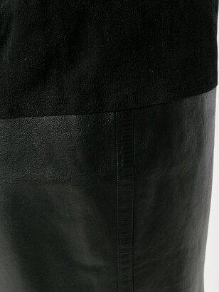 Yves Saint Laurent Pre-Owned 1980's Velvet Effect Panel Straight Skirt