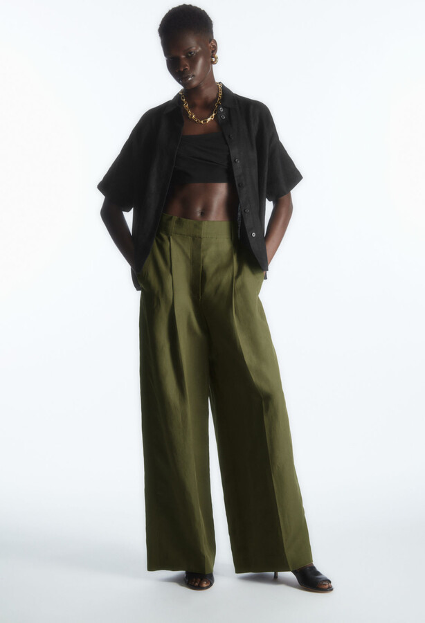 COS High-Waisted Wide-Leg Pants - ShopStyle