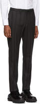 Thumbnail for your product : Neil Barrett Grey and Black Wool Striped Suit