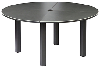Barlow Tyrie Cayman 4-Seater Garden Dining Table, Round, Graphite / Storm