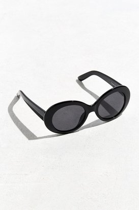 Urban Outfitters White Plastic Oval Sunglasses