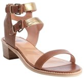 Thumbnail for your product : Dolce Vita DV by cognac and gold leather 'Zinc' double buckle sandals