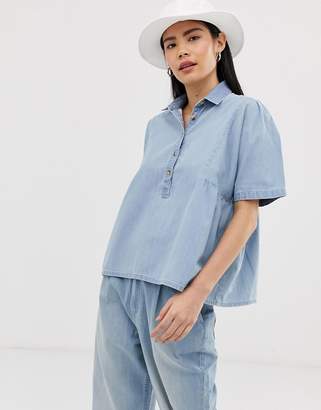 Mads Norgaard chambray shirt in organic cotton