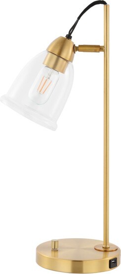 Safavieh GibsonTableLampW/USBPort-22InchHeight-TBL4185-Gold