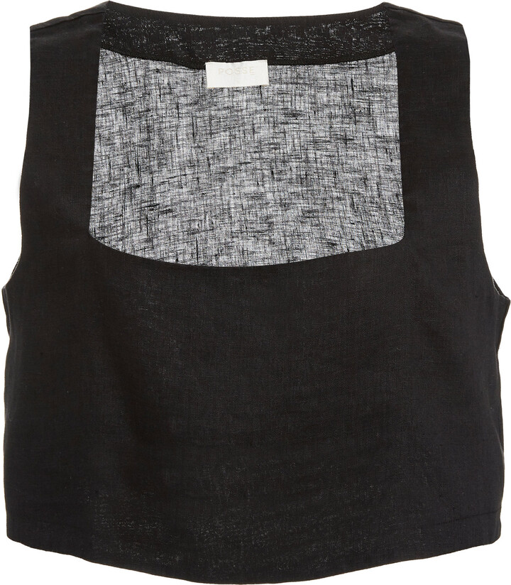 Posse Exclusive Alice Linen Crop Top