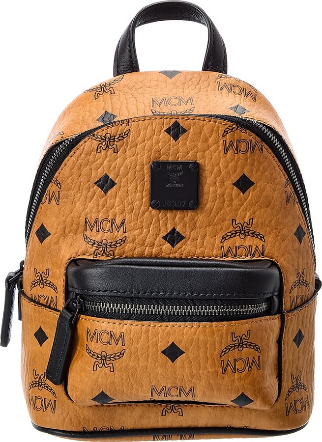 Mcm Mini Stark bandana-print Backpack - Black