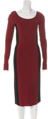Diane von Furstenberg Two-Tone Bodycon Dress Red Two-Tone Bodycon Dress