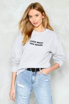 Thumbnail for your product : Nasty Gal Rumors Relaxed Sweatshirt