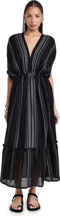 Lemlem Leliti Plunge Neck Dress