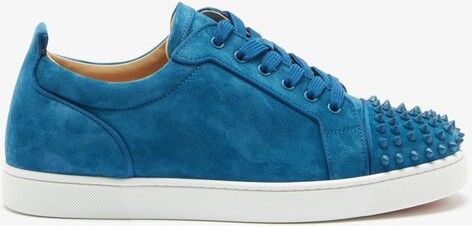 Christian Louboutin Louis Junior Spike-embellished Suede Trainers - Blue -  ShopStyle Sneakers & Athletic Shoes