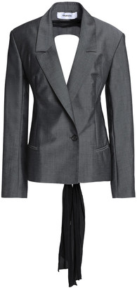 Chalayan Crepe De Chine-paneled Wool And Mohair-blend Blazer