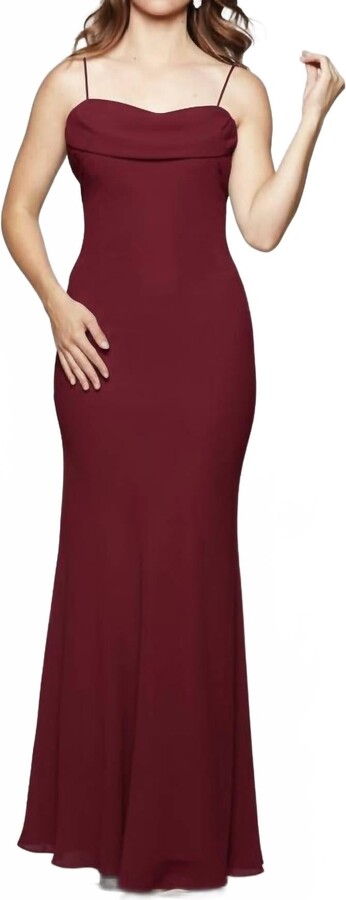 Milano Formals Flowing Muse Maxi Dress In Burgundy