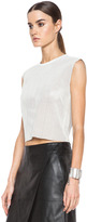 Thumbnail for your product : Helmut Lang Sift Leather Top in Optic White