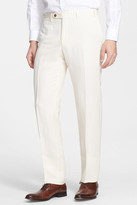 Thumbnail for your product : Canali Flat Front Linen & Silk Trousers