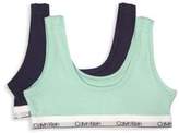 Thumbnail for your product : Calvin Klein Little Girl's & Girl's Two-Pack Crop Bras