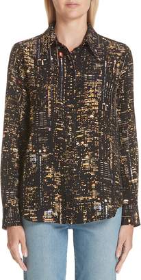 Marc Jacobs City Print Silk Shirt