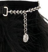 Thumbnail for your product : ATTICO Feather Trim Anklet