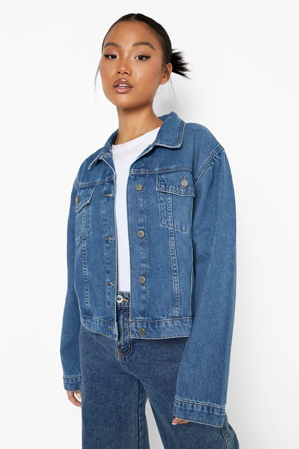 black petite denim jacket
