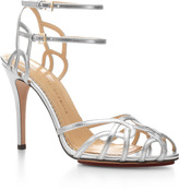 Thumbnail for your product : Charlotte Olympia Ursula Metallic Leather Sandals