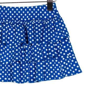 Petit Bateau Girls' Printed Ruffle-Accented Skirt