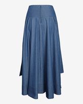 Thumbnail for your product : Robert Rodriguez Seamed Chambray Hi/Lo Skirt