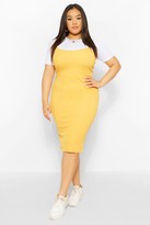 Thumbnail for your product : boohoo Plus 2 in 1 Jersey Pinafore Dress