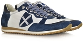 Thumbnail for your product : D’Acquasparta D'Acquasparta  Genova White Leather and Blue Suede Sneaker