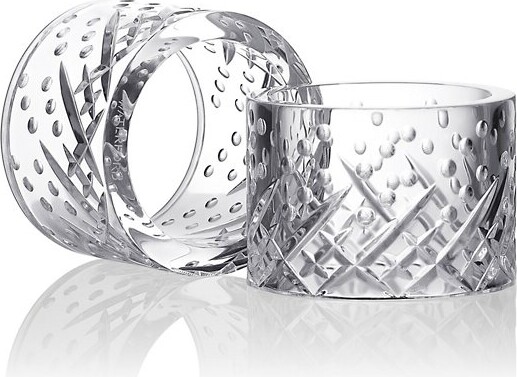 Waterford Celebration Napkin Rings, Set of 2 in Clear