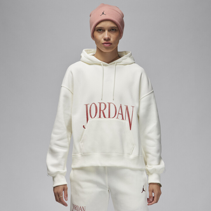 Jordan Women's Brooklyn Fleece Pullover Hoodie in White - ShopStyle