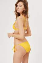 Thumbnail for your product : Topshop Floral embroidered triangle bikini top