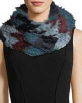 Thumbnail for your product : Jocelyn Chevron Long-Hair Rabbit Fur Knit Infinity Scarf