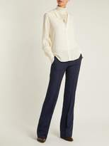 Thumbnail for your product : Chloé Wide Collar Silk Blouse - Womens - Ivory