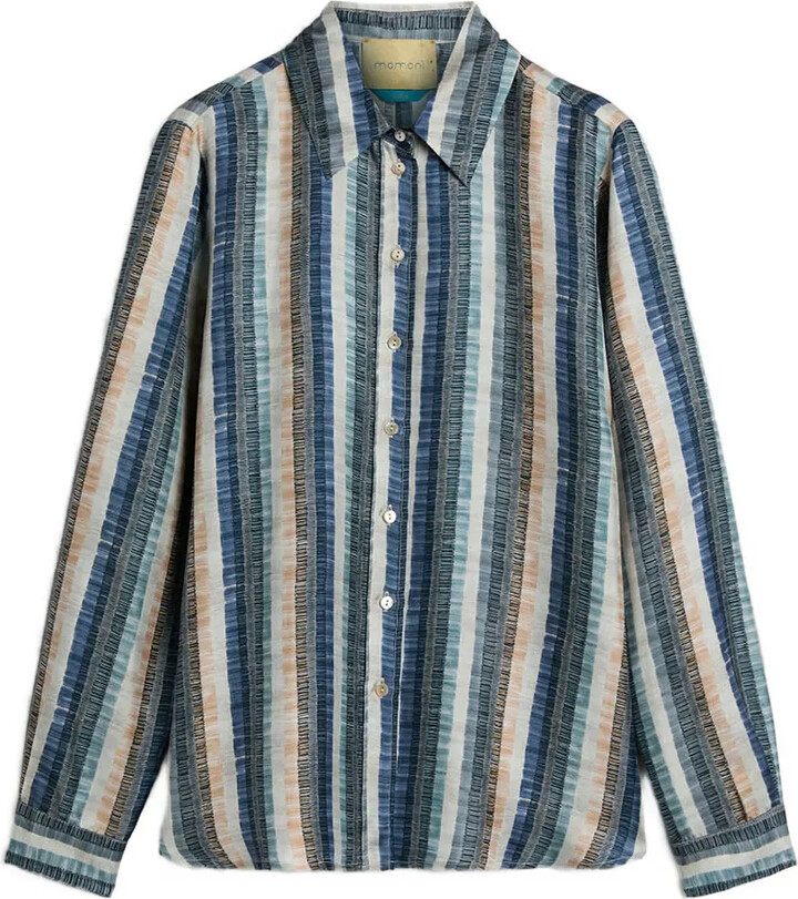 Momonì Collared Printed Shirt