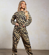 Thumbnail for your product : South Beach x Joanna Chimonides oversized joggers in zebra print