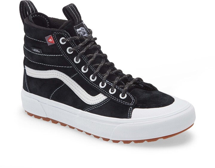 vans white and black high tops