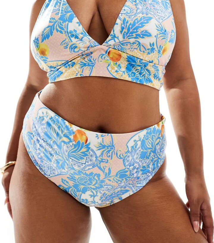 ASOS Curve ASOS DESIGN Curve Hailey high leg high waist bikini