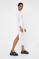 Thumbnail for your product : Nasty Gal Womens Long Sleeve Backless Tie Midi Dress - Tan - 10