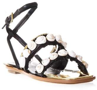 Tory Burch Sinclair Embellished Leather Flats