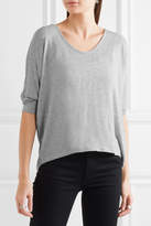 Thumbnail for your product : Splendid Draped Stretch-jersey Top - Light gray