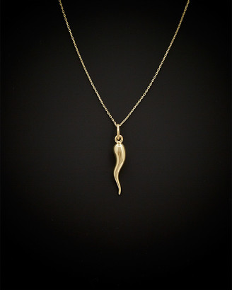 Italian Gold 14K Gold Horn Necklace - ShopStyle