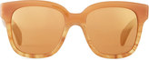 Thumbnail for your product : Oliver Peoples Brinley Mirror Square Sunglasses, Terra-Cotta/Peach