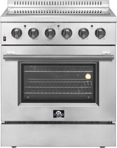 Forno Galiano 30-inch Freestanding Electric Range Stainless Steel, 4 Elements, 4.32 cu.ft. with Air Fryer