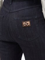 Thumbnail for your product : Dolce & Gabbana Logo-plaque High-rise Slim-leg Jeans - Denim