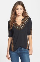 Thumbnail for your product : Lucky Brand 'Dashiki' Embroidered Tunic Top