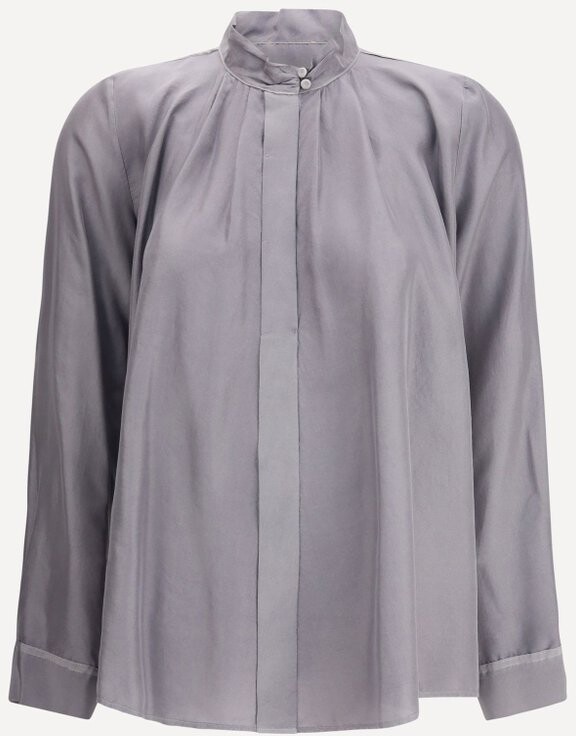 Forte Forte Crater-Collar Silk Shirt