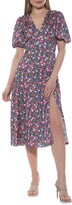 Thumbnail for your product : Alexia Admor V-Neck Puff Sleeve Midi Dress
