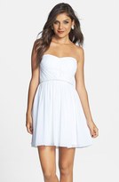 Thumbnail for your product : a. drea Embellished Ruched Skater Dress (Juniors)