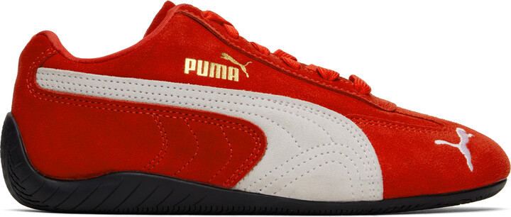 Puma Red & White Speedcat OG Sneakers