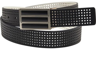 adidas Mens 3-Stripes Perforated Reversible Golf Belt Black